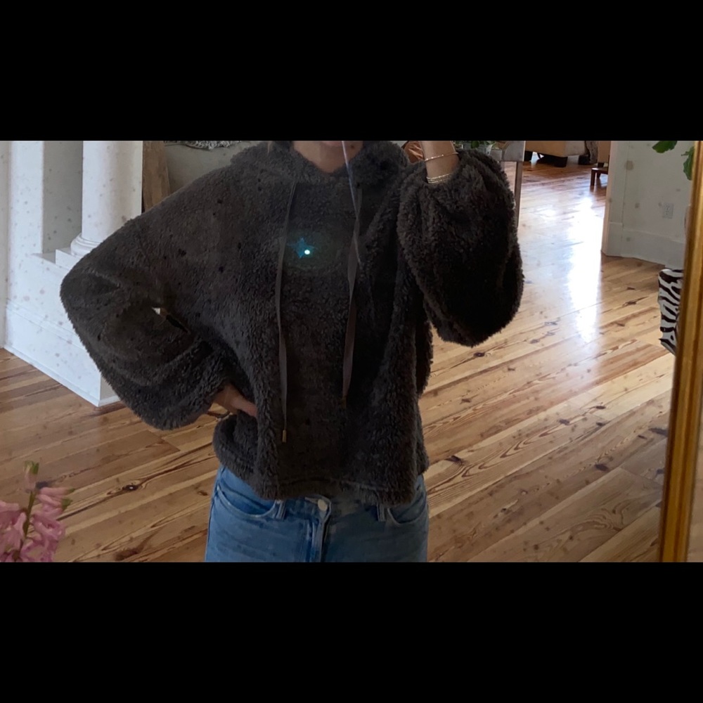 z-supply grey teddy bear hoodie